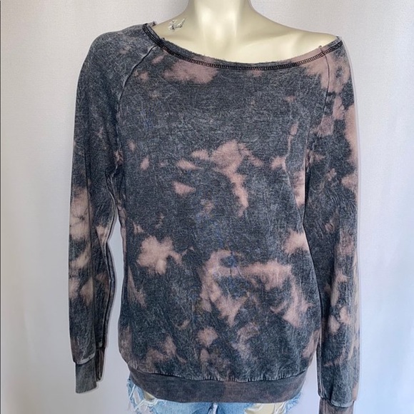 *CUSTOM DYED OFF SHOULDER SWEATSHIRT - Picture 2 of 5
